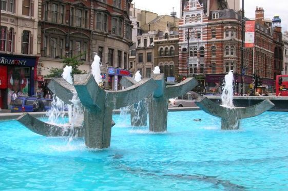 Hidden from view, the Centre Point fountains